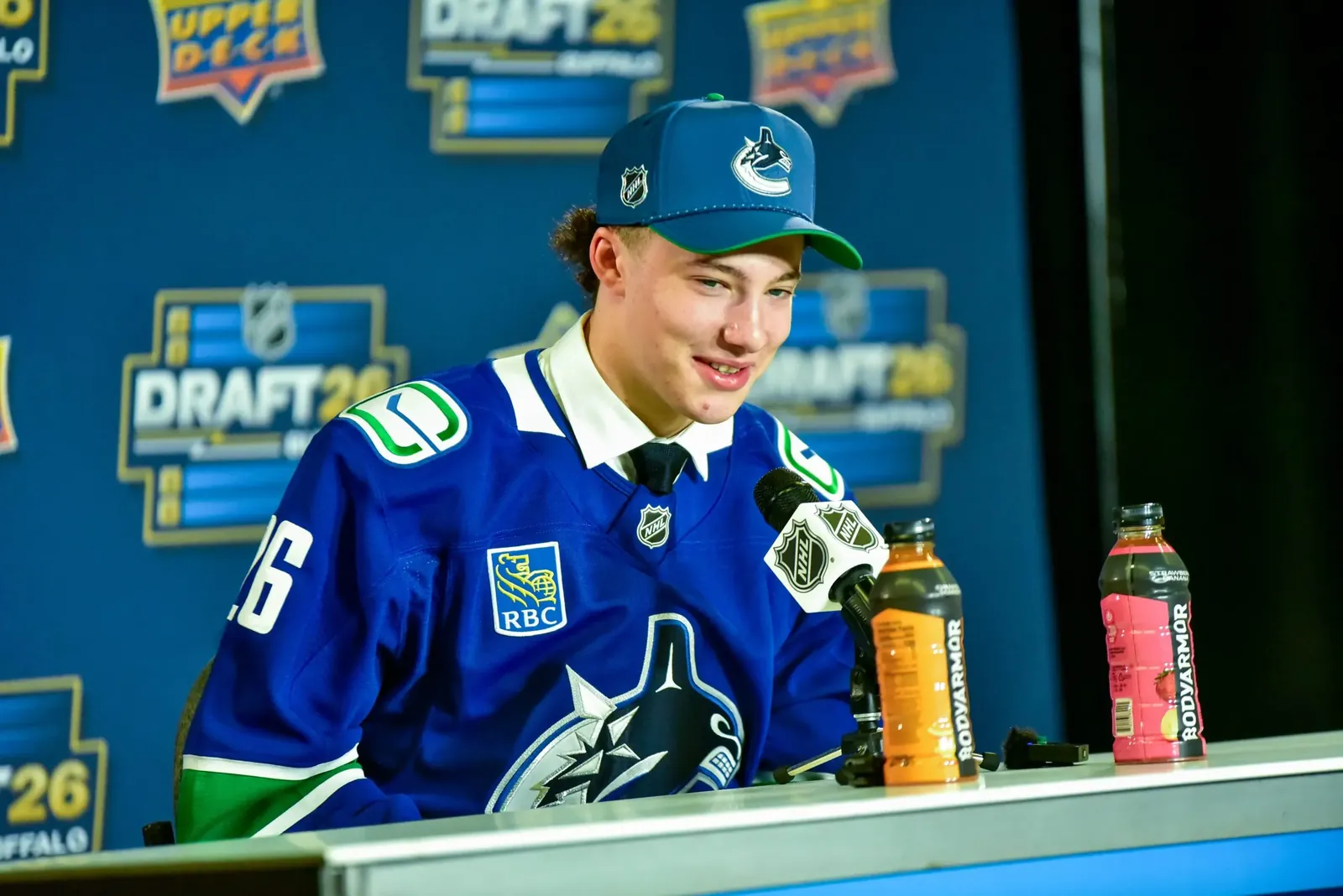 Caleb, Manny Maholtra had no idea Canucks were taking Caleb No. 3 overall in 2026 Draft