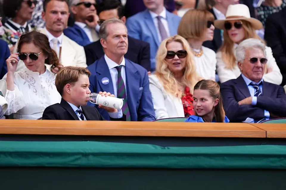 Prince George and Princess Charlotte at Wimbledon on July 12, 2026Credit: Mike Egerton/PA Images via Getty